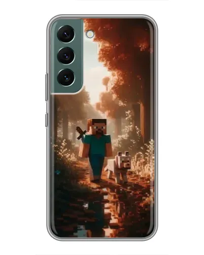 Чехол для Samsung Galaxy S22 Plus с картинкой «Стив в лесу» Чехол для Samsung Galaxy S22 Plus с картинкой «Стив в лесу»