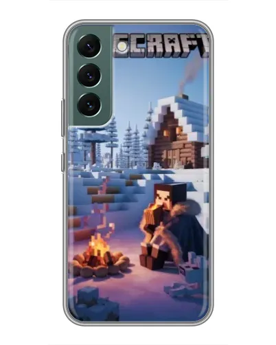 Чехол для Samsung Galaxy S22 Plus с картинкой «Зимний Minecraft» Чехол для Samsung Galaxy S22 Plus с картинкой «Зимний Minecraft»
