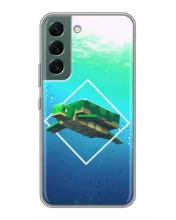 Чохол для Samsung Galaxy S22 Plus з картинкою «Черепаха Minecraft»