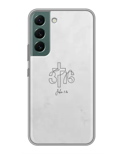Чехол для Samsung Galaxy S22 Plus с картинкой «Иоанна 3:16 Крест»