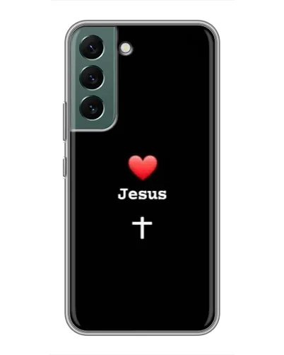 Чехол для Samsung Galaxy S22 Plus с картинкой «Сердце - Jesus»