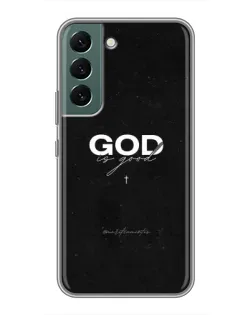 Чехол для Samsung Galaxy S22 Plus с картинкой «GOD — Бог над всем»