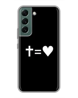 Чехол для Samsung Galaxy S22 Plus с картинкой «Крест и Сердце»