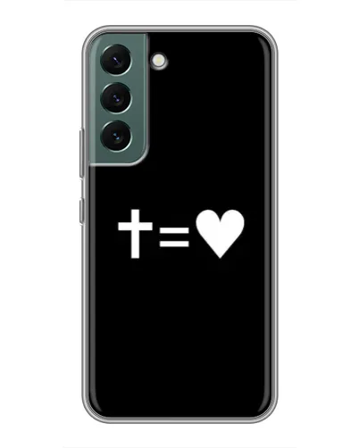 Чехол для Samsung Galaxy S22 Plus с картинкой «Крест и Сердце»