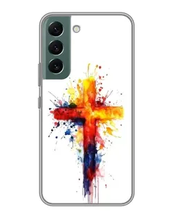 Чехол для Samsung Galaxy S22 Plus с картинкой «Акварельный крест»
