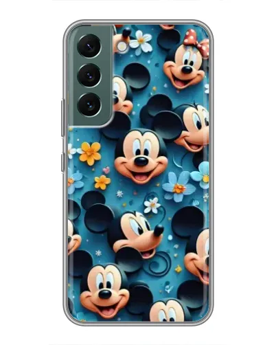 Чехол для Samsung Galaxy S22 Plus с картинкой «Паттерн Микки и Минни» Чехол для Samsung Galaxy S22 Plus с картинкой «Паттерн Микки и Минни»