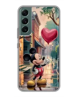 Чохол для Samsung Galaxy S22 Plus з картинкою «Міккі та кулька-серце»