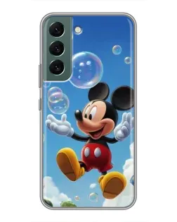Чохол для Samsung Galaxy S22 Plus з картинкою «Mickey та мильні бульбашки»