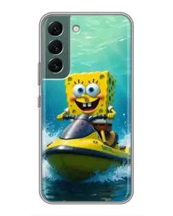 Чохол для Samsung Galaxy S22 Plus з картинкою «Спанч Боб на гідроциклі»