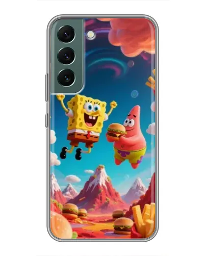 Чехол для Samsung Galaxy S22 Plus с картинкой «Космический фастфуд»