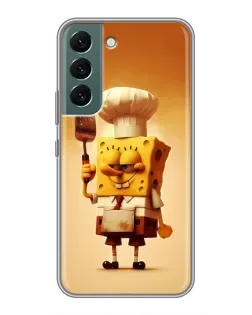 Чехол для Samsung Galaxy S22 Plus с картинкой «Губка Боб повар»