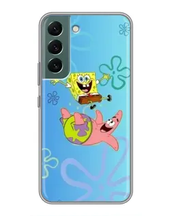 Чехол для Samsung Galaxy S22 Plus с картинкой «Спанч Боб и Патрик»