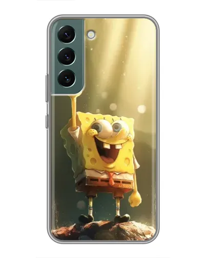 Чехол для Samsung Galaxy S22 Plus с картинкой «Сияющий Спанч Боб»