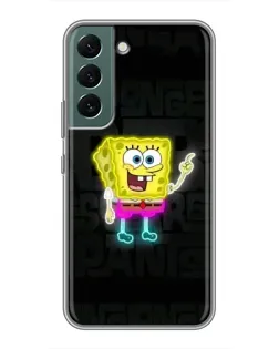 Чехол для Samsung Galaxy S22 Plus с картинкой «Неоновый Губка Боб»