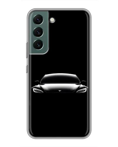 Чехол для Samsung Galaxy S22 Plus с картинкой «Фары Tesla Night»