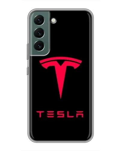 Чехол для Samsung Galaxy S22 Plus с картинкой «Tesla Red Logo»