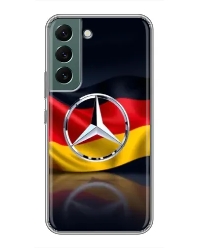 Чехол для Samsung Galaxy S22 Plus с картинкой «Mercedes — флаг Германии»