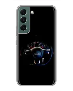 Чохол для Samsung Galaxy S22 Plus з картинкою «Салон Audi — кермо»