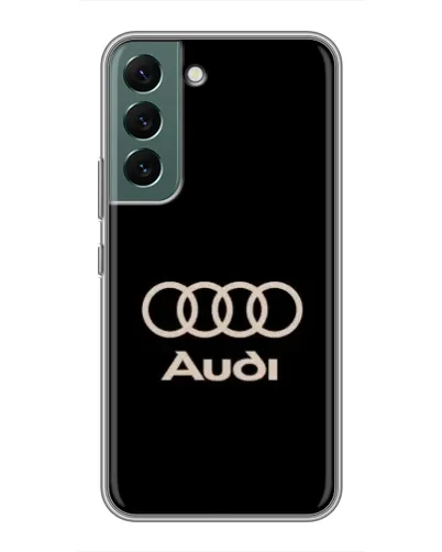 Чехол для Samsung Galaxy S22 Plus с картинкой «Audi — золотой логотип»