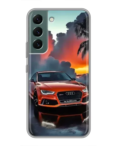Чехол для Samsung Galaxy S22 Plus с картинкой «Audi — закат»