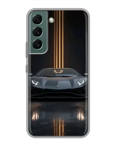 Чехол для Samsung Galaxy S22 Plus с картинкой «Lamborghini золотые линии» Чехол для Samsung Galaxy S22 Plus с картинкой «Lamborghini золотые линии»