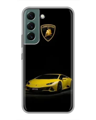 Чехол для Samsung Galaxy S22 Plus с картинкой «Lamborghini желтый акцент» Чехол для Samsung Galaxy S22 Plus с картинкой «Lamborghini желтый акцент»