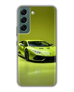 Чехол для Samsung Galaxy S22 Plus с картинкой «Салатовый Lamborghini Huracan»