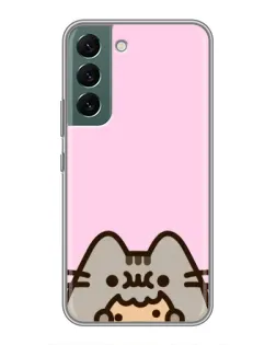 Чохол для Samsung Galaxy S22 Plus з картинкою «Pusheen та печиво»