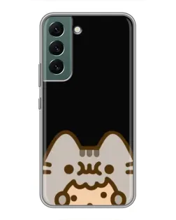 Чохол для Samsung Galaxy S22 Plus з картинкою «Пушин на чорному»