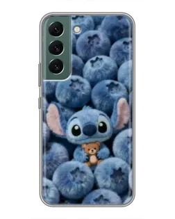 Чехол для Samsung Galaxy S22 Plus с картинкой «Стич и голубика»