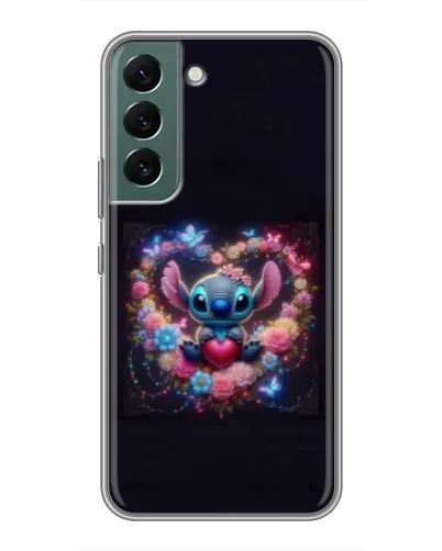 Чехол для Samsung Galaxy S22 Plus с картинкой «Stitch в цветах» Чехол для Samsung Galaxy S22 Plus с картинкой «Stitch в цветах»