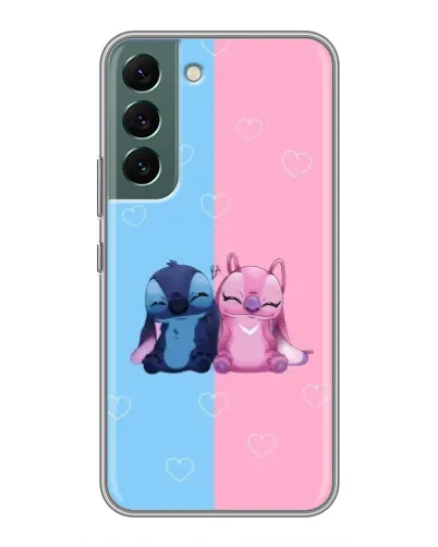 Чехол для Samsung Galaxy S22 Plus с картинкой «Stitch и Angel Love» Чехол для Samsung Galaxy S22 Plus с картинкой «Stitch и Angel Love»