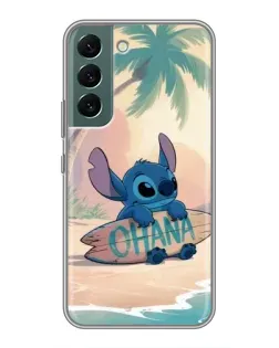Чехол для Samsung Galaxy S22 Plus с картинкой «Стич на серфе»