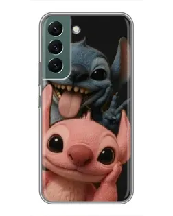 Чехол для Samsung Galaxy S22 Plus с картинкой «Стич и Ангел»