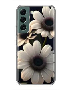 Чехол для Samsung Galaxy S22 Plus с картинкой «Белые маргаритки макро»