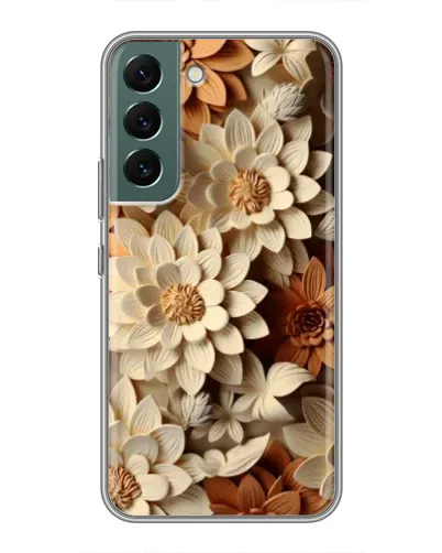 Чехол для Samsung Galaxy S22 Plus с картинкой «Бежевый флористический декор»