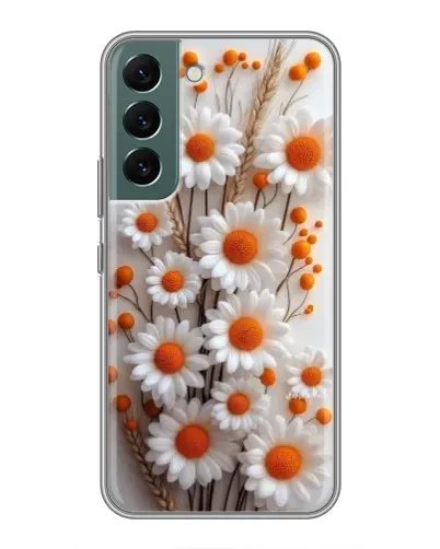 Чехол для Samsung Galaxy S22 Plus с картинкой «Белые сухоцветы»