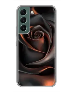 Чехол для Samsung Galaxy S22 Plus с картинкой «Шелковая черная роза»