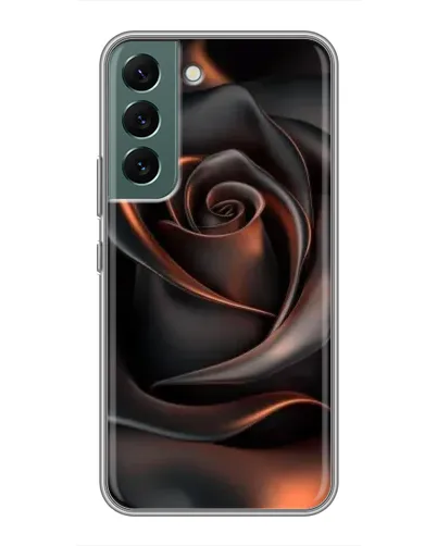 Чехол для Samsung Galaxy S22 Plus с картинкой «Шелковая черная роза»