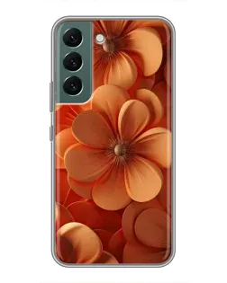 Чехол для Samsung Galaxy S22 Plus с картинкой «Оранжевый макро цветок»