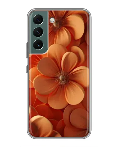 Чехол для Samsung Galaxy S22 Plus с картинкой «Оранжевый макро цветок»