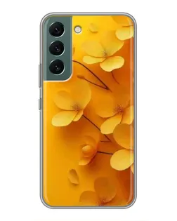 Чехол для Samsung Galaxy S22 Plus с картинкой «Золотые лепестки»