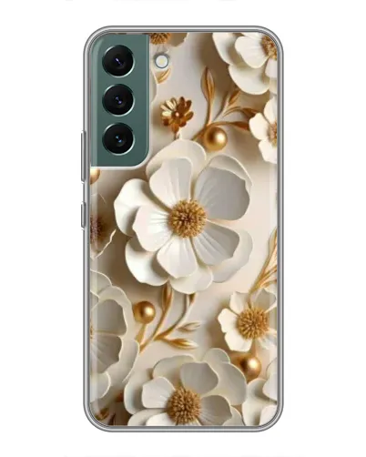 Чехол для Samsung Galaxy S22 Plus с картинкой «Белие бумажние  цвети»