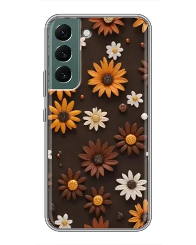 Чехол для Samsung Galaxy S22 Plus с картинкой «Узор из маленьких подсолнухов»