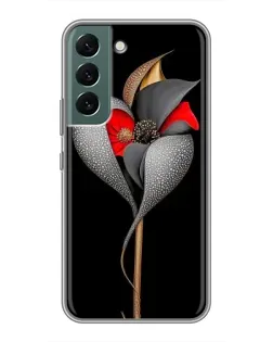 Чехол для Samsung Galaxy S22 Plus с картинкой «Серебряный фантазийный цветок»