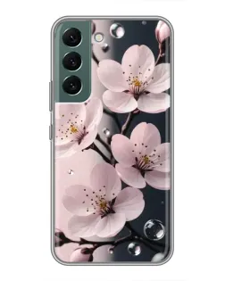 Чехол для Samsung Galaxy S22 Plus с картинкой «Нежная сакура и капли»