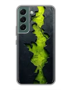 Чехол для Samsung Galaxy S22 Plus с картинкой «Салатовый разлом скалы»