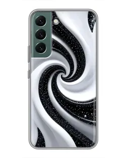 Чехол для Samsung Galaxy S22 Plus с картинкой «Черно-белая спираль»