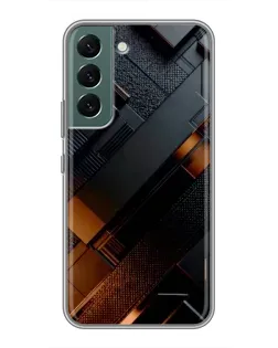Чехол для Samsung Galaxy S22 Plus с картинкой «Черные геометрические блоки»