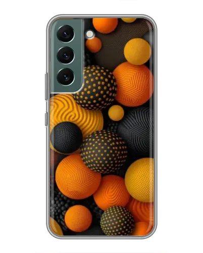 Чехол для Samsung Galaxy S22 Plus с картинкой «Объемные оранжевые сферы» Чехол для Samsung Galaxy S22 Plus с картинкой «Объемные оранжевые сферы»